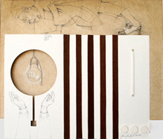 Mario Martin del Campo, Pájaro de luz Dibujo a lápiz y relieve  39 x 29 cm. 2013 